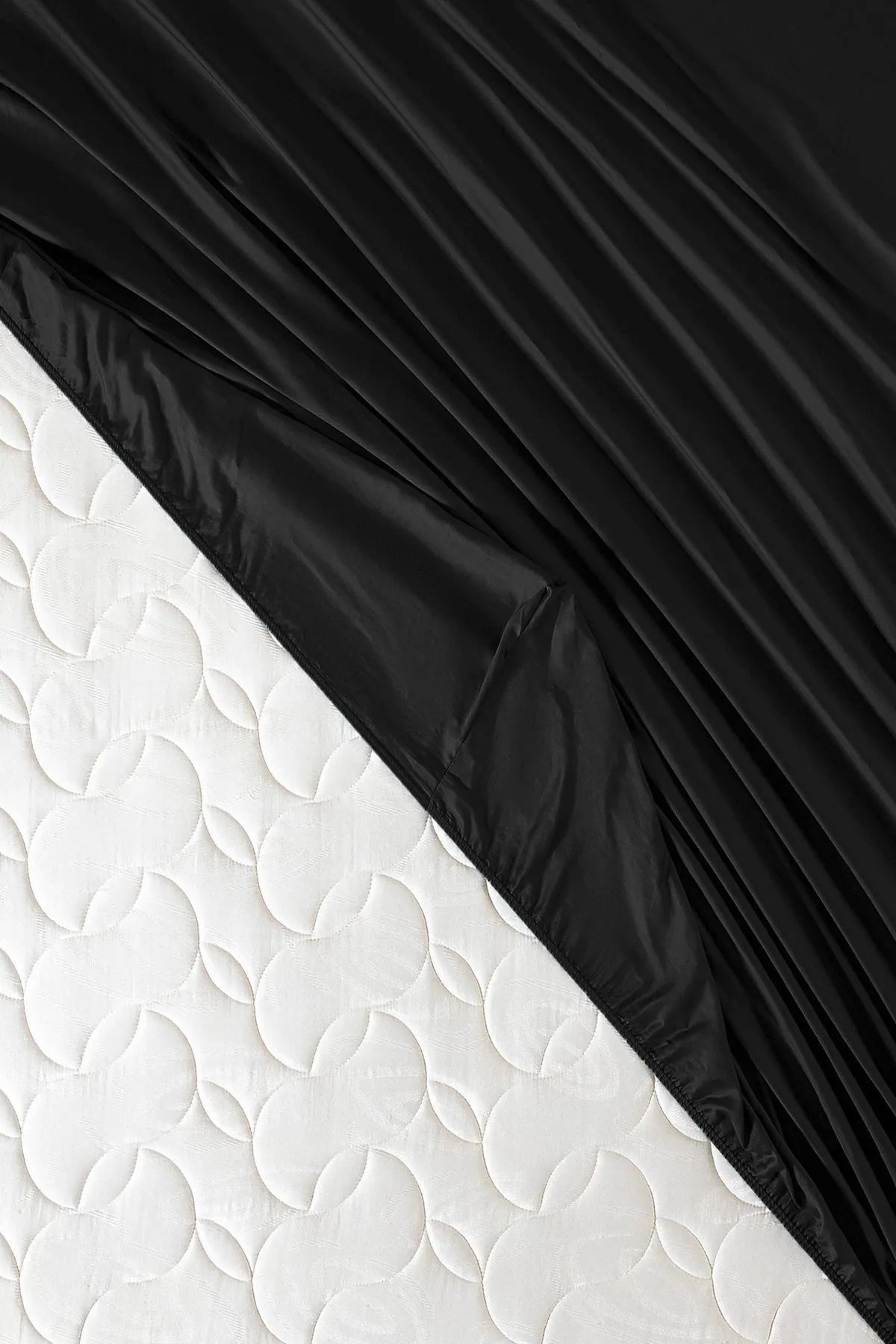 Lastikli Çarşaf %100 Pamuk Oeko-tex® Sertifikalı (Nevresim Kumaşından Üretilmiştir) 57 Tel Siyah