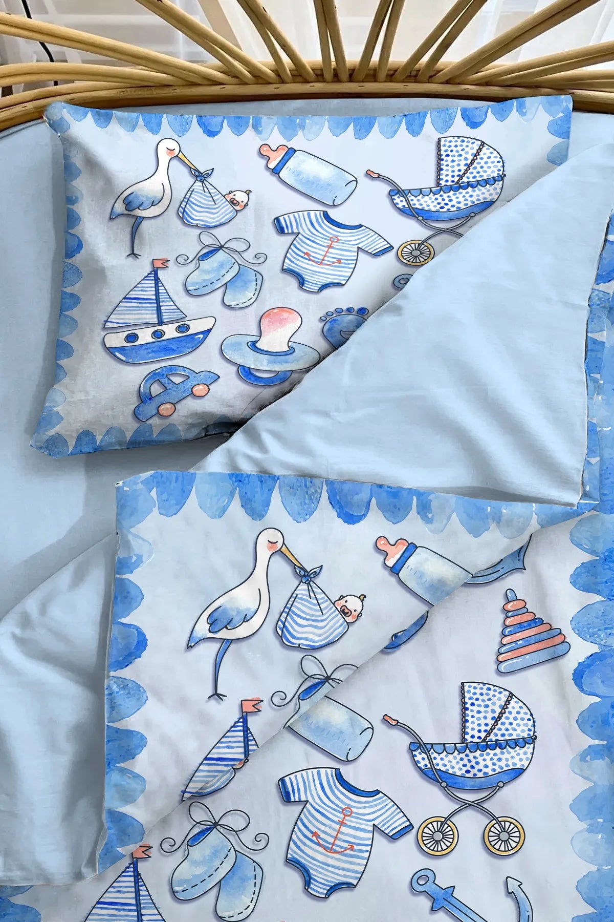 Bebek Nevresim %100 Pamuk Oeko-tex®Sertifikalı Özel Dokuma Ocean Captain