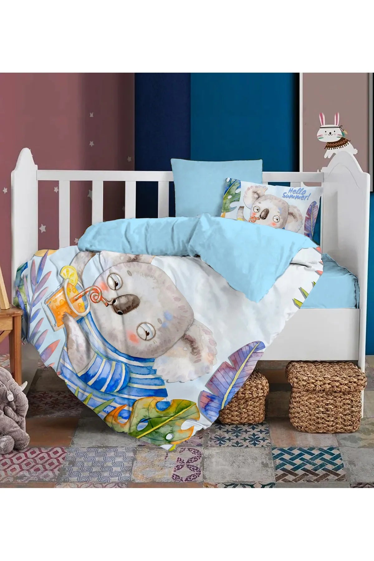 Bebek Nevresim %100 Pamuk Oeko-tex®Sertifikalı Özel Dokuma Beautiful koala