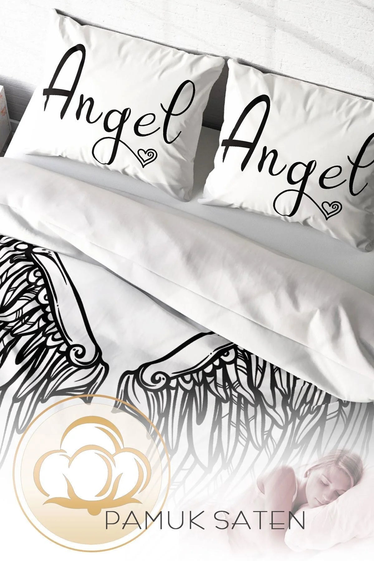 Angel Wing Modern Çift Kişilik Nevresim Takımı
