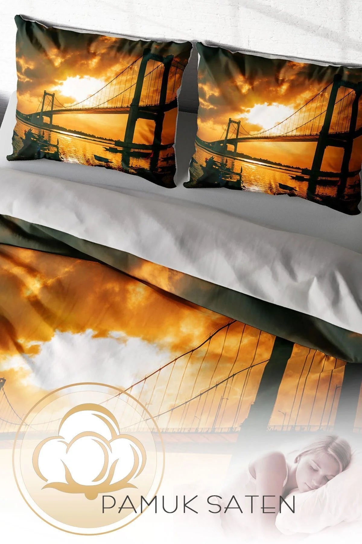 Bridge 3D Çift Kişilik Nevresim Takımı