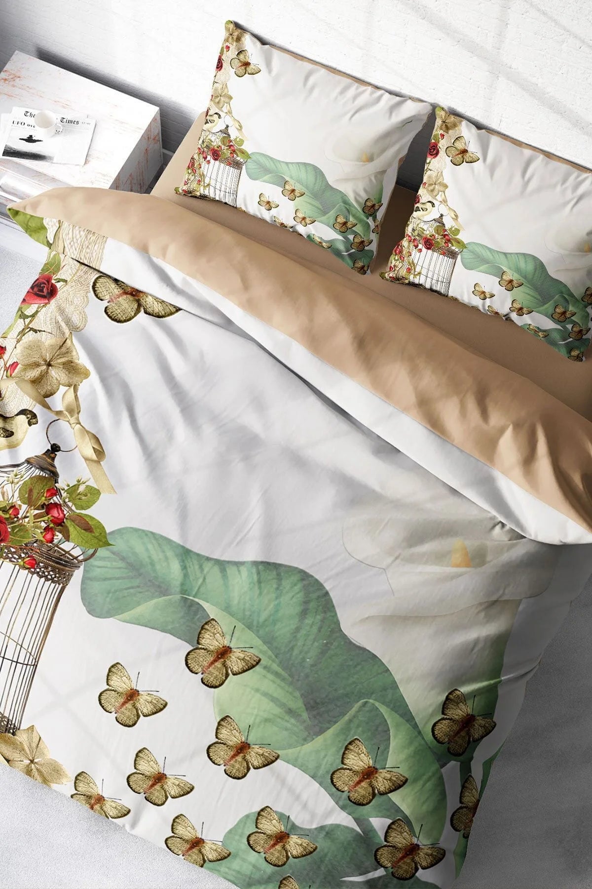 Butterflys 3D Çift Kişilik Nevresim Takımı