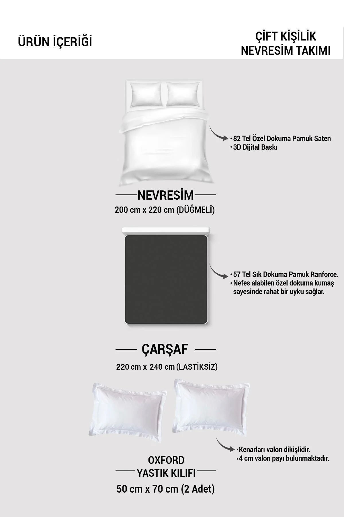 Çiçekli Turkuaz Çift Kişilik Nevresim Takımı 3D Pamuk Saten