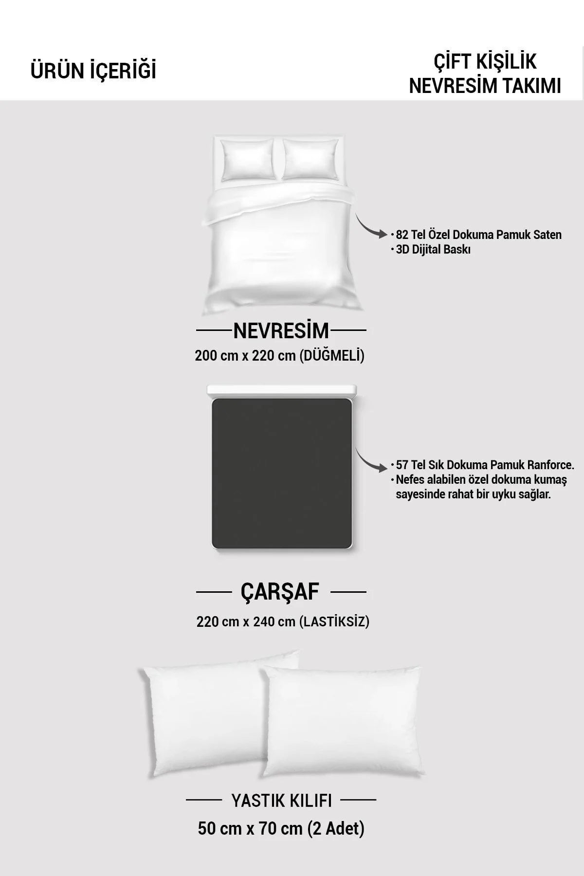 Çift Kişilik Nevresim Takımı Pamuk Saten Çift Kişilik 3D Digital Marble Shiny