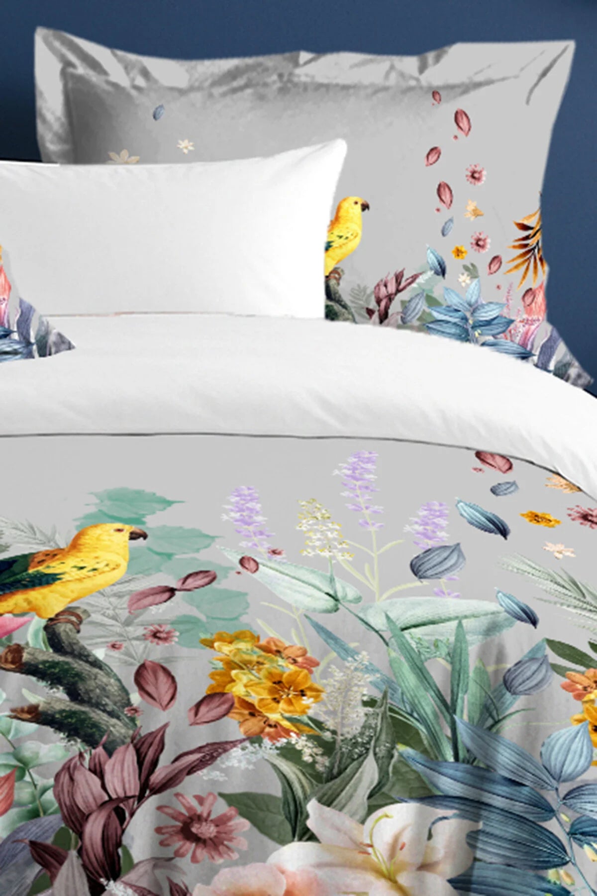 Çift Kişilik Nevresim Takımı %100 Pamuk Lastikli Çarşaflı Forest