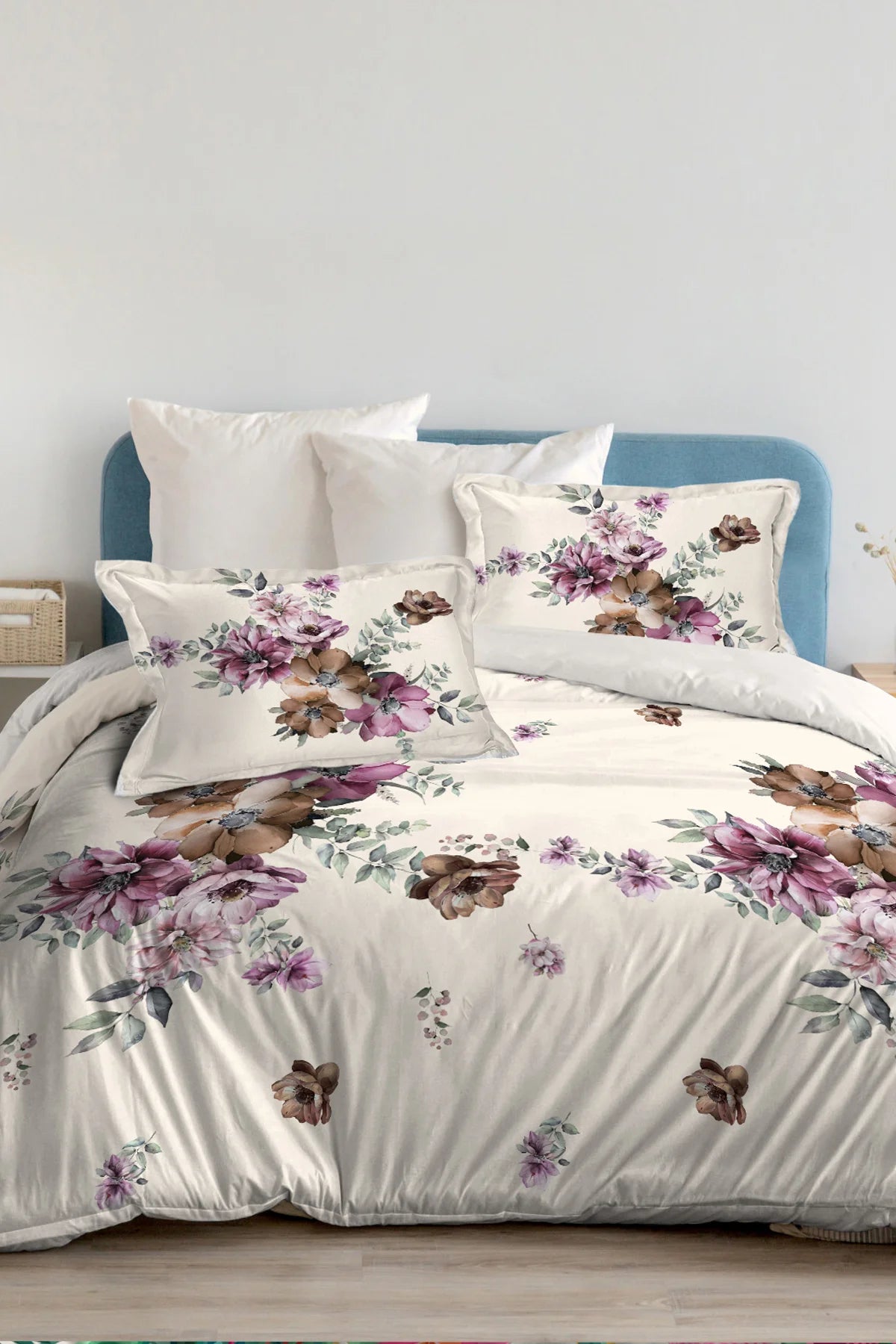 Çift Kişilik Nevresim %100 Pamuk Oeko-tex®Sertifikalı Özel Dokuma Son Bahar Gülü