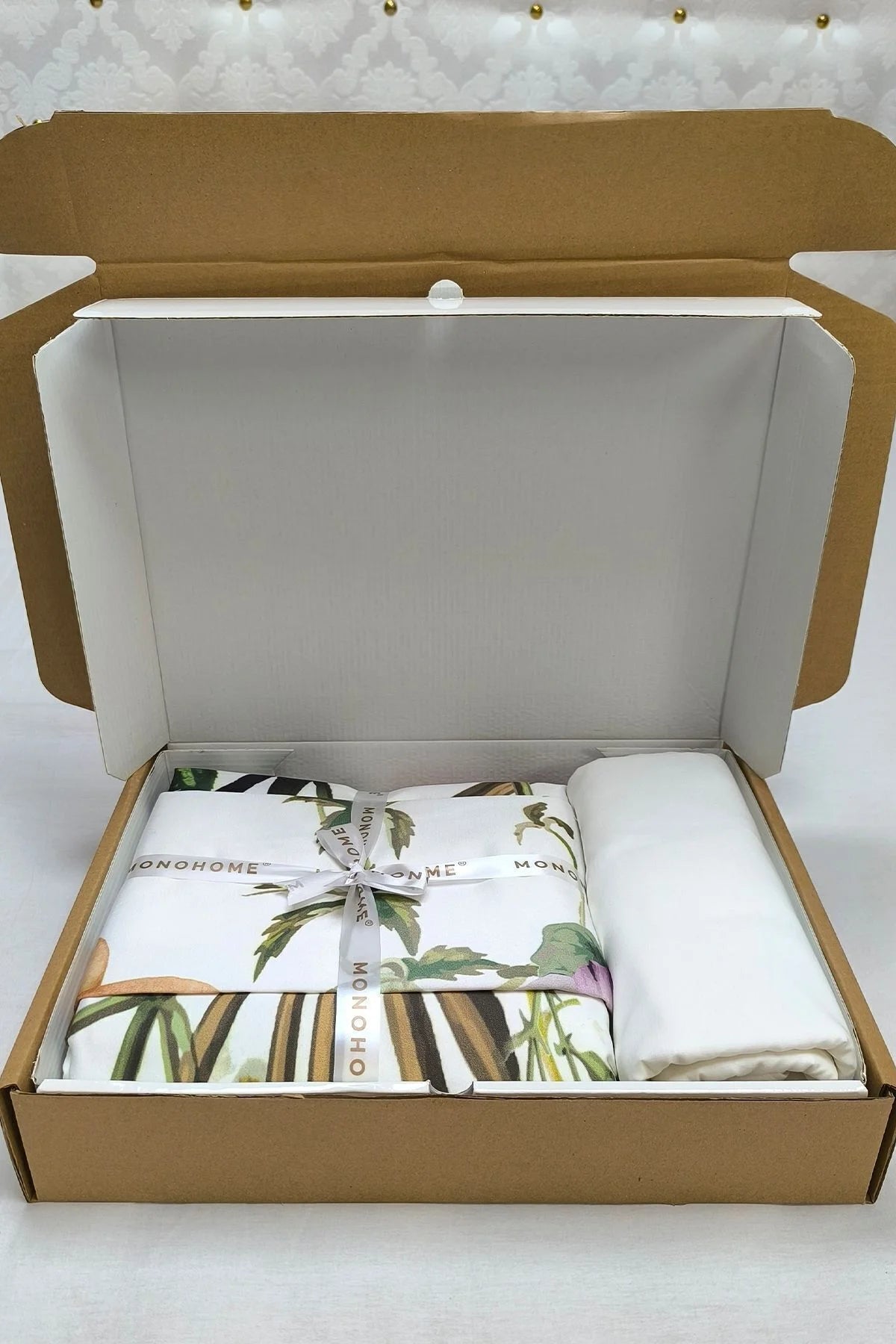 Çift Kişilik %100 Pamuk Saten Nevresim Takımı Flower Show