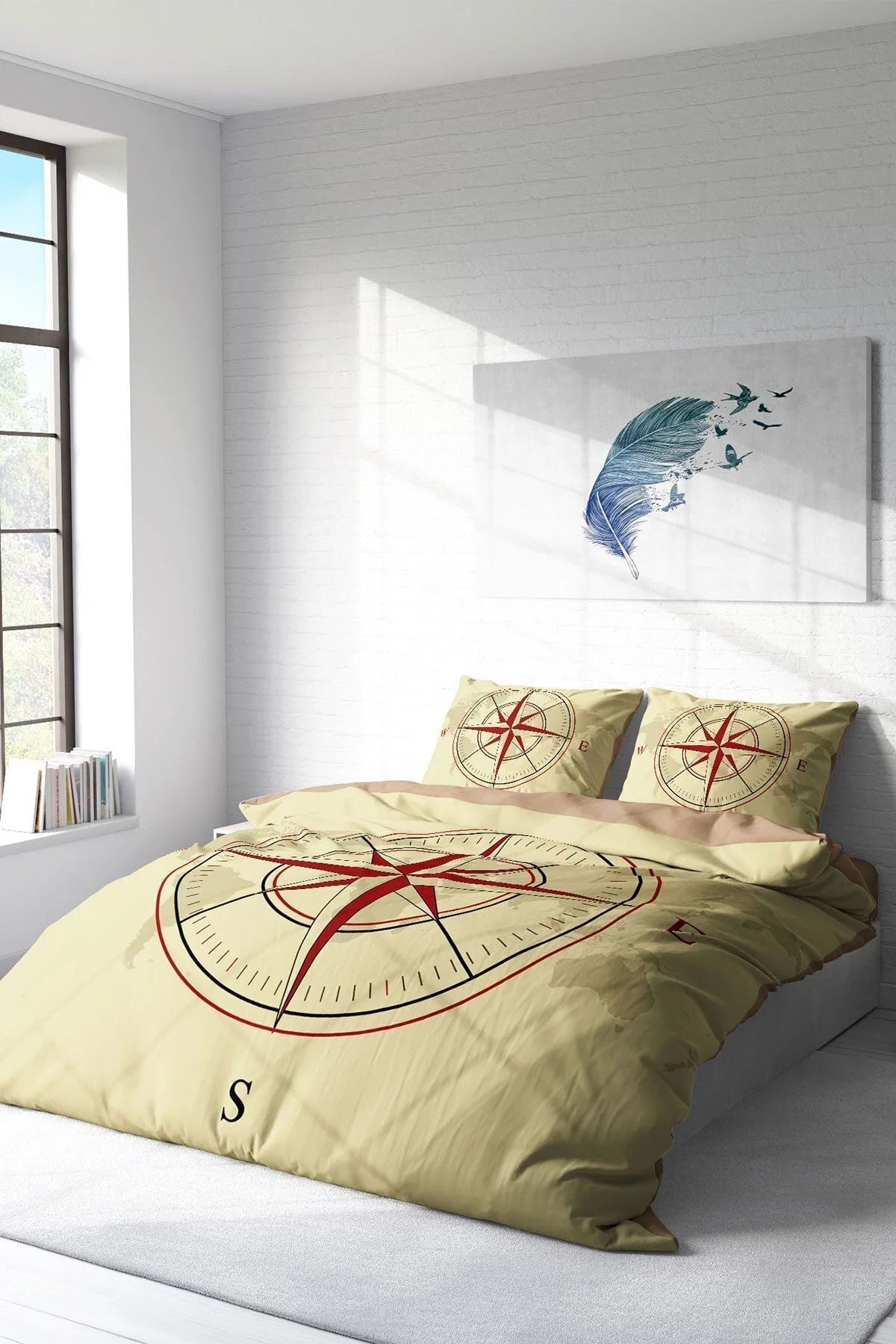 Compass Klasik Çift Kişilik Nevresim Takımı
