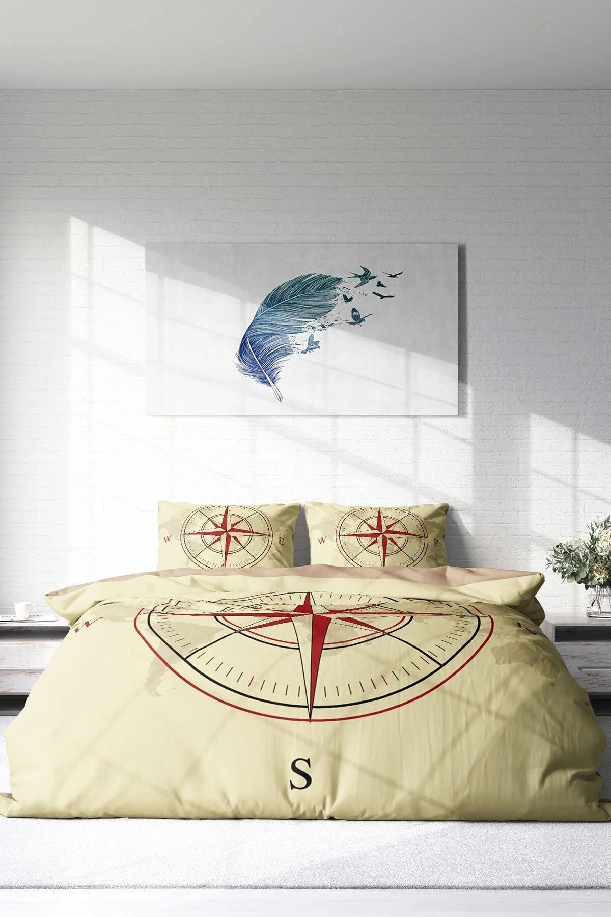 Compass Klasik Çift Kişilik Nevresim Takımı