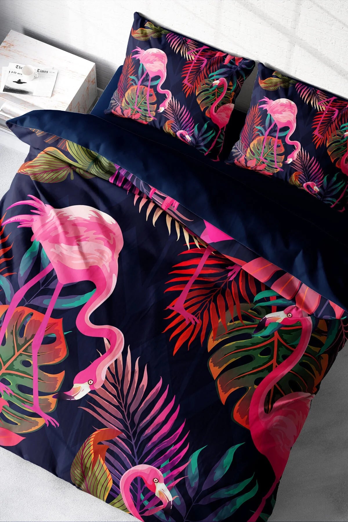 Flamingo I 3D Çift Kişilik Nevresim Takımı