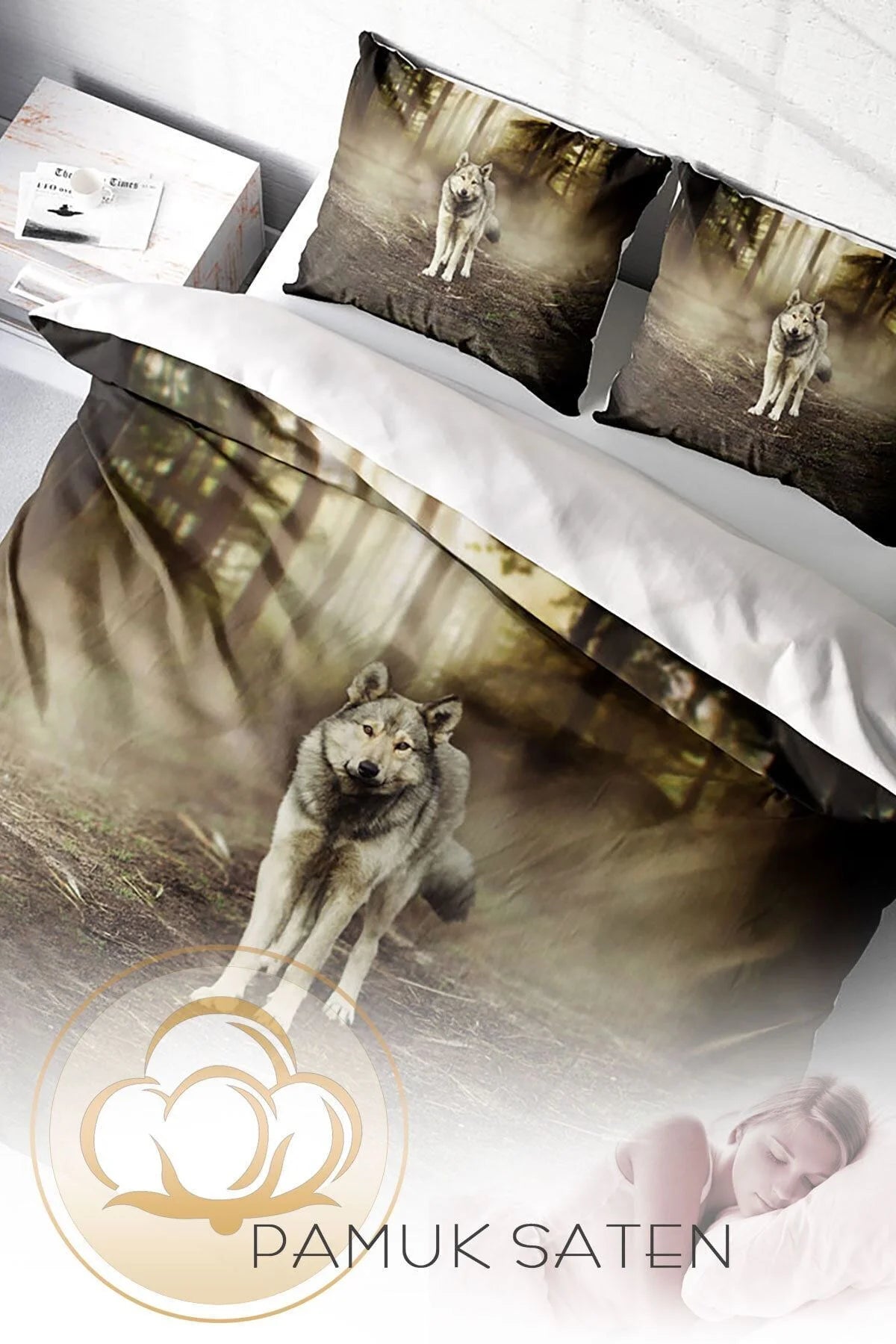 Fluwolf 3D Dijital Baskılı Çift Kişilik Nevresim Takımı