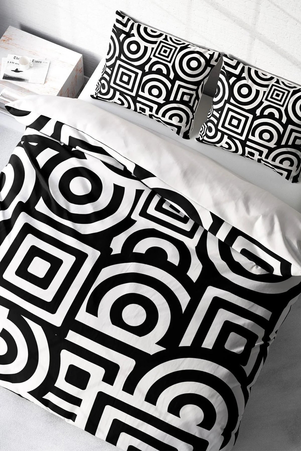 Geometric Mixed Modern Çift Kişilik Nevresim Takımı