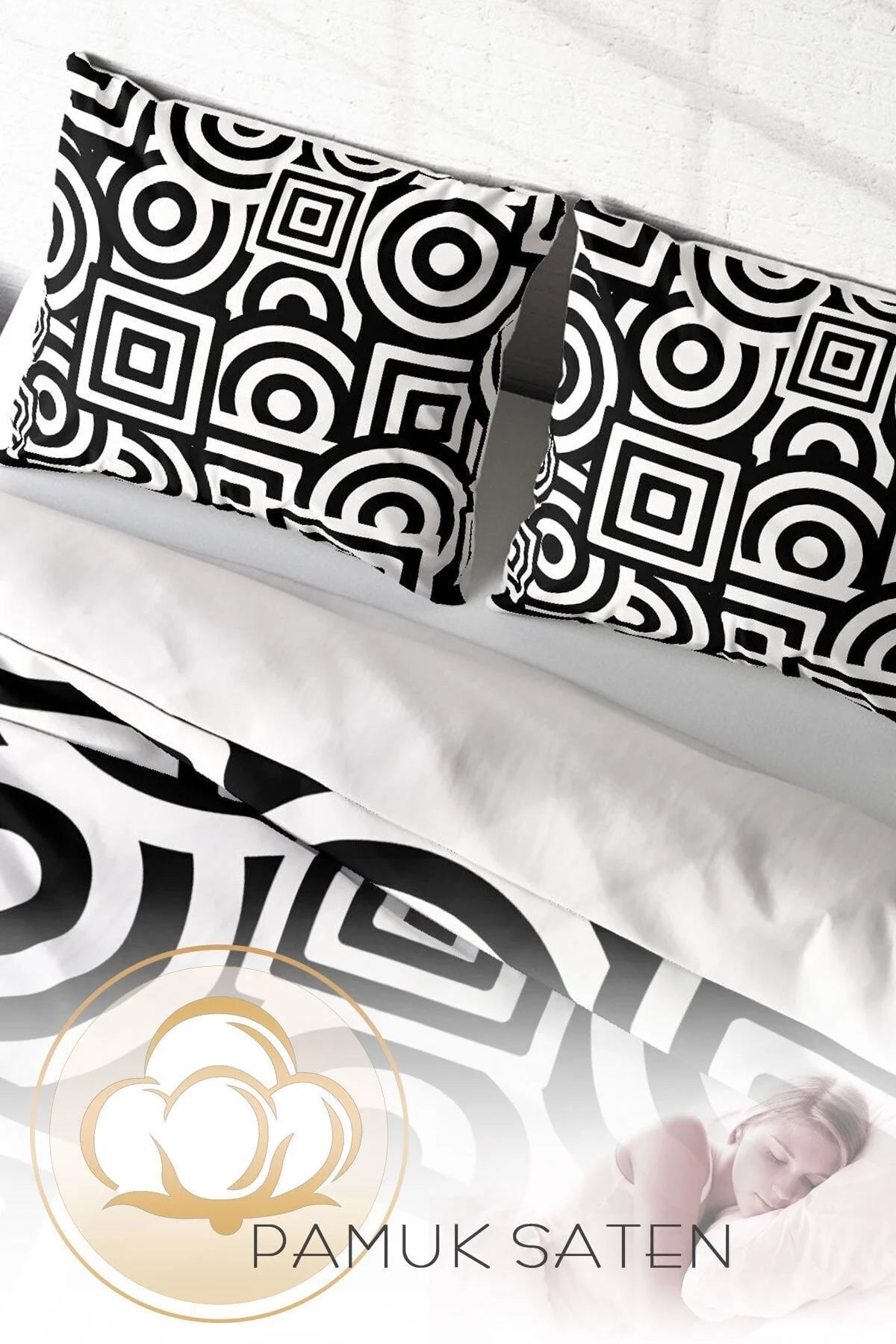 Geometric Mixed Modern Çift Kişilik Nevresim Takımı