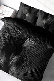 Gray Motion 3D Pamuk Saten Çift Kişilik Nevresim Takımı