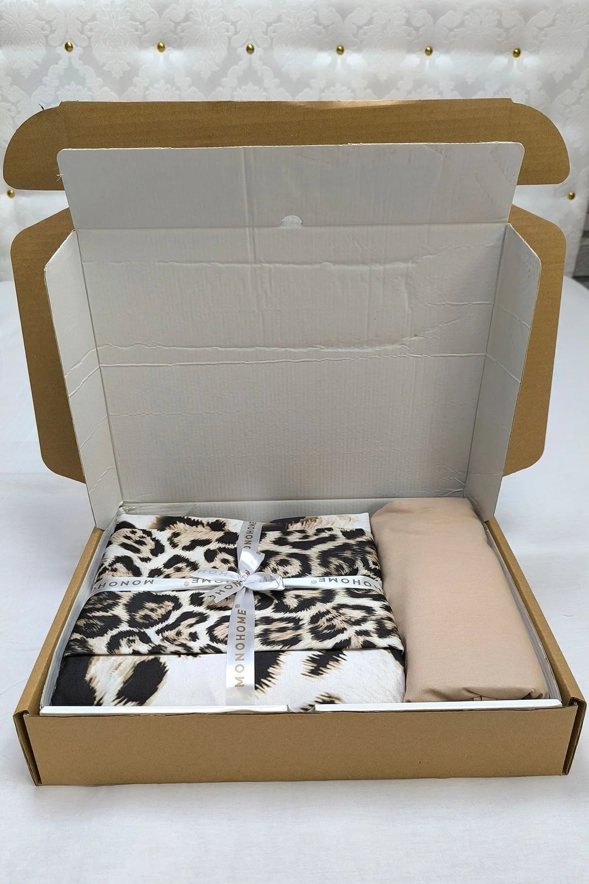 Leopar Çift Kişilik Nevresim Takımı Özel Dokuma Pamuk Saten Classical Leopard