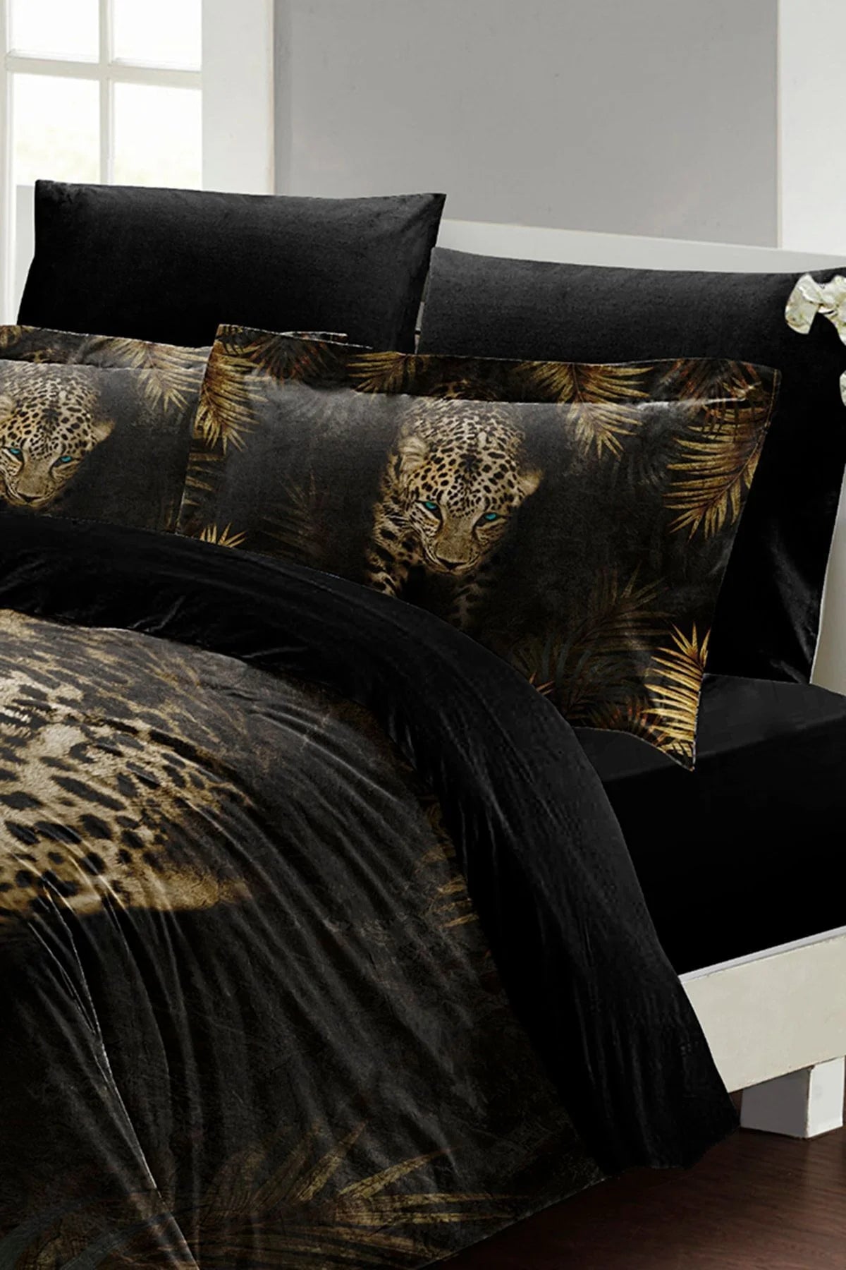 Lepoar çift Kişilik Nevresim Takımı Özel Dokuma Pamuk Saten 3D Özel Tasarım Lepoar