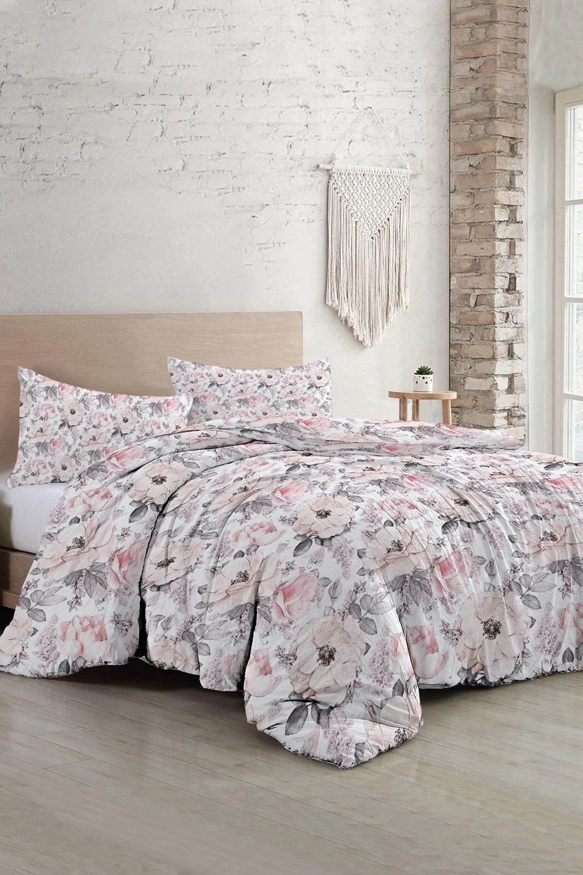 Nevresim Takımı Pamuk Saten Çift Kişilik 3D Digital Dream Roses