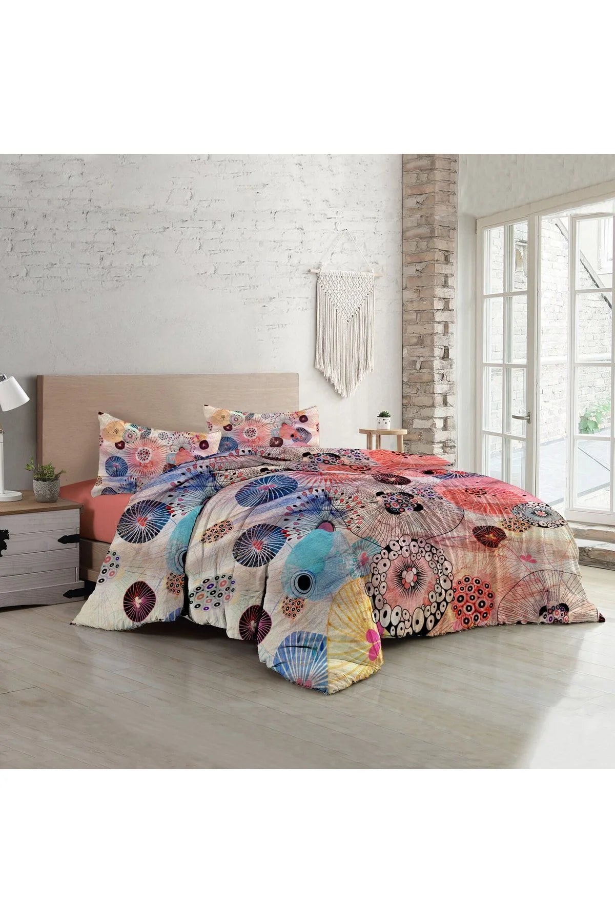 Nevresim Takımı Pamuk Saten Çift Kişilik 3D Digital Energy