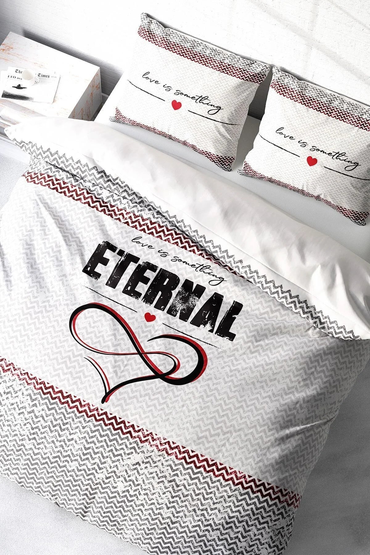 Nevresim Takımı Pamuk Saten Çift Kişilik 3D Digital Eternal