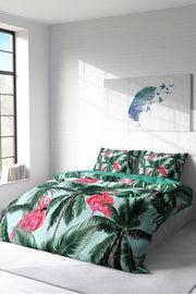 Nevresim Takımı Pamuk Saten Çift Kişilik 3D Digital Flamingo Iı