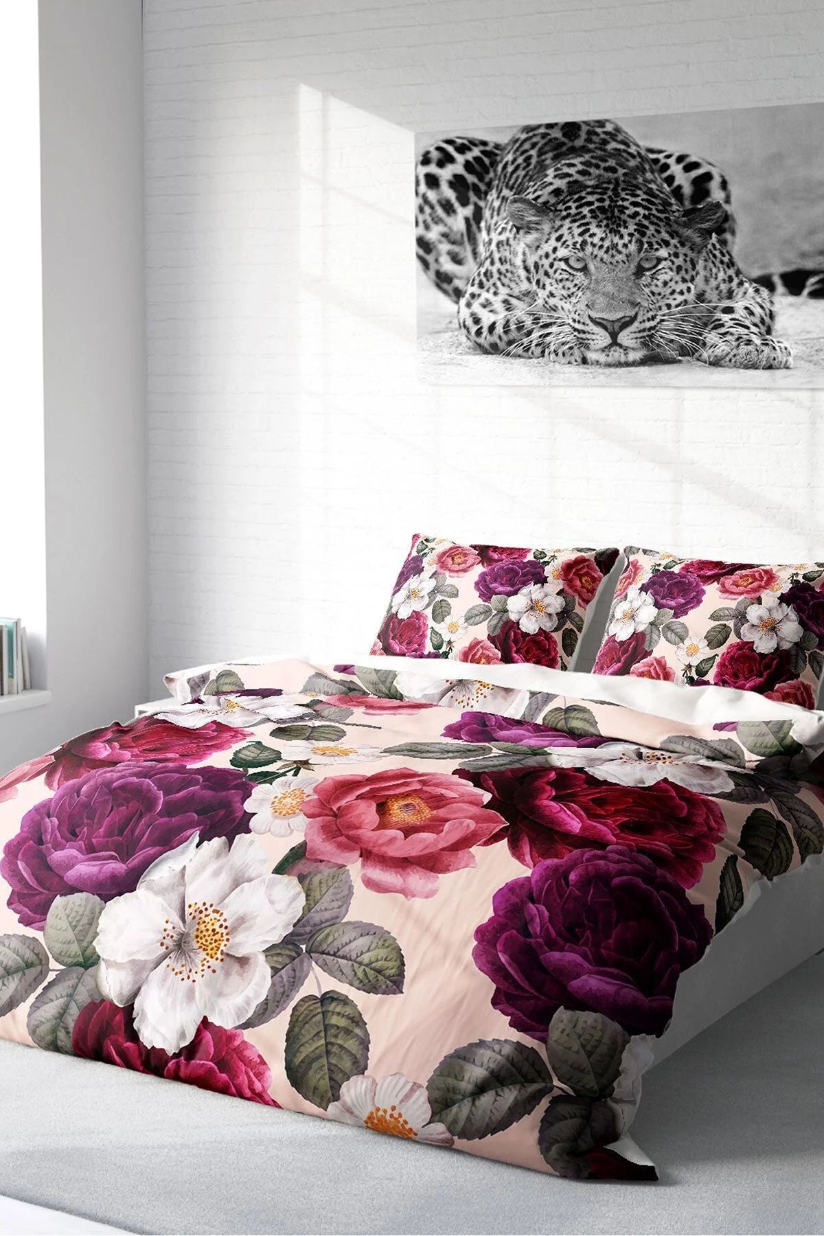 Nevresim Takımı Pamuk Saten Çift Kişilik 3D Digital Flower Dream