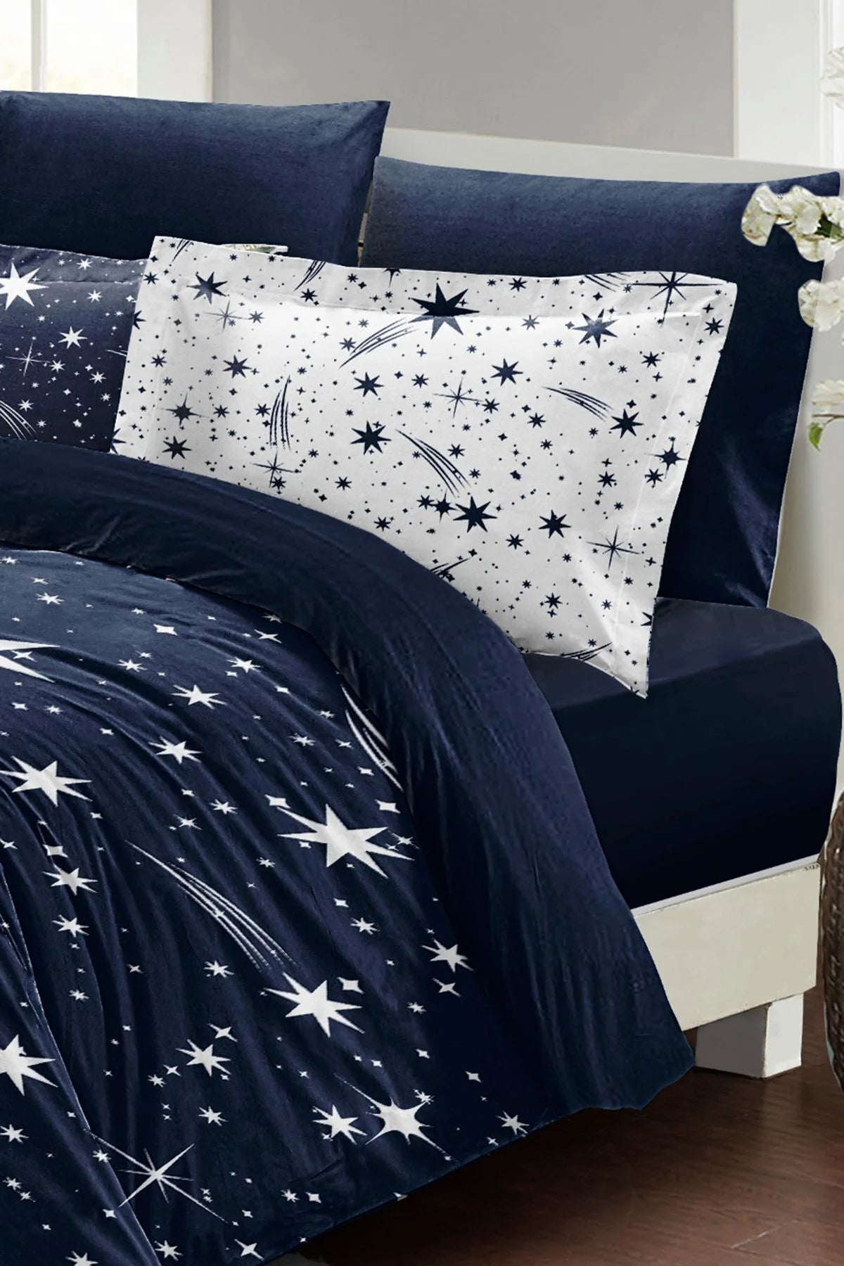 Nevresim Takımı Pamuk Saten Çift Kişilik 3D Digital Halley Star