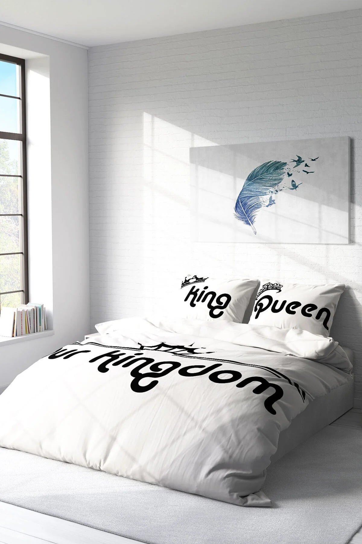 Nevresim Takımı Pamuk Saten Çift Kişilik 3D Digital Kingdom Room