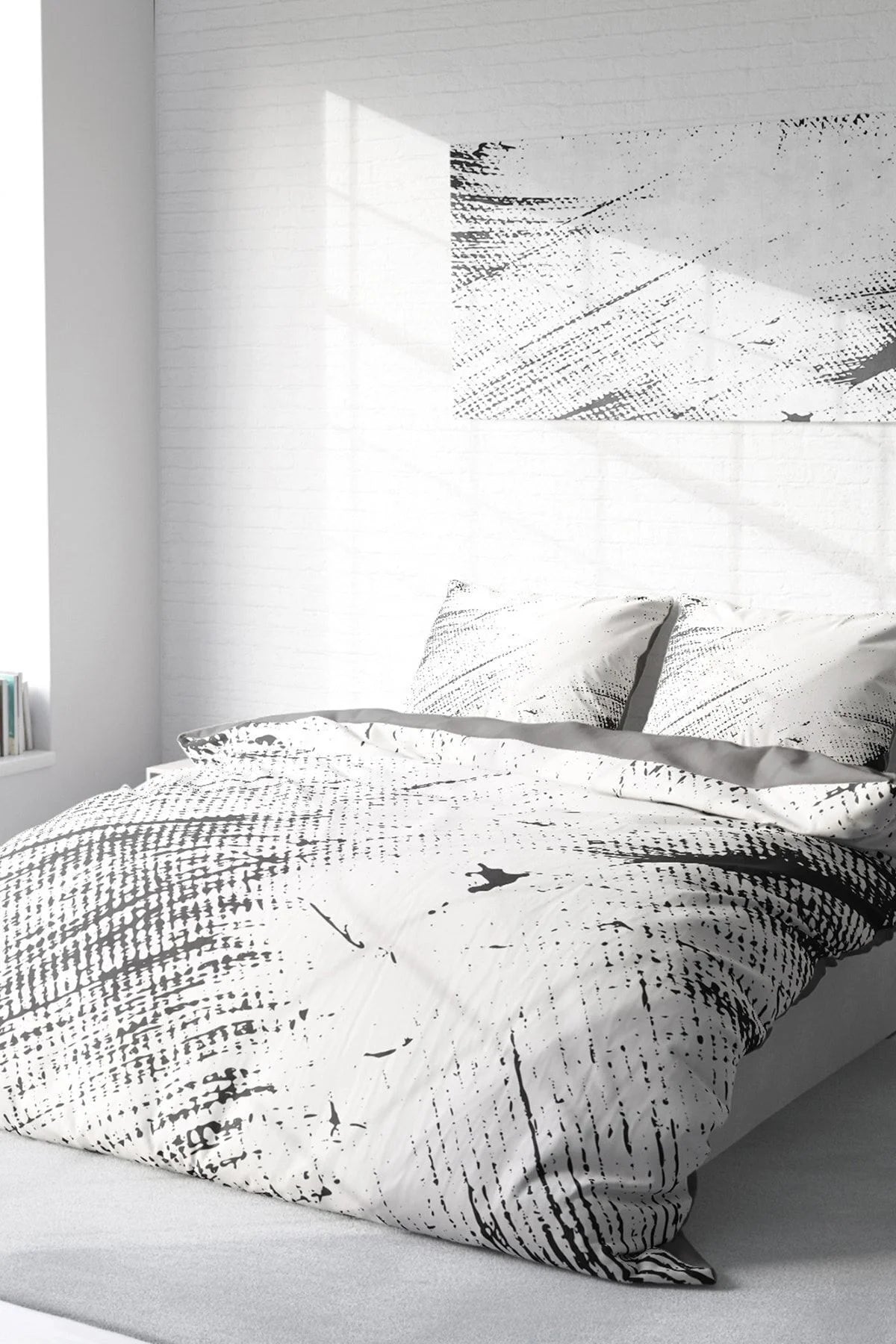 Nevresim Takımı Pamuk Saten Çift Kişilik 3D Digital Lux Marble