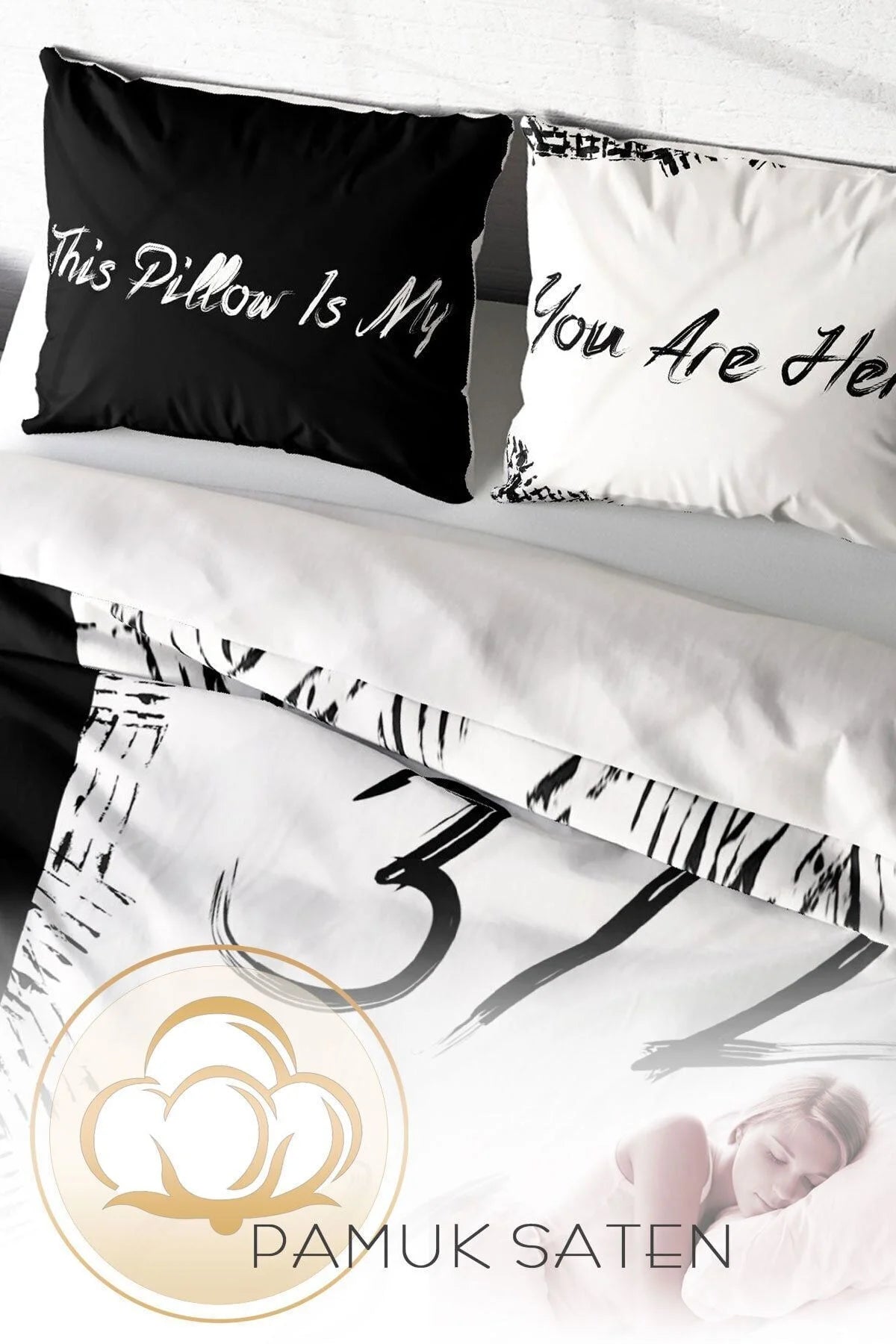 Nevresim Takımı Pamuk Saten Çift Kişilik 3D Digital My Bed