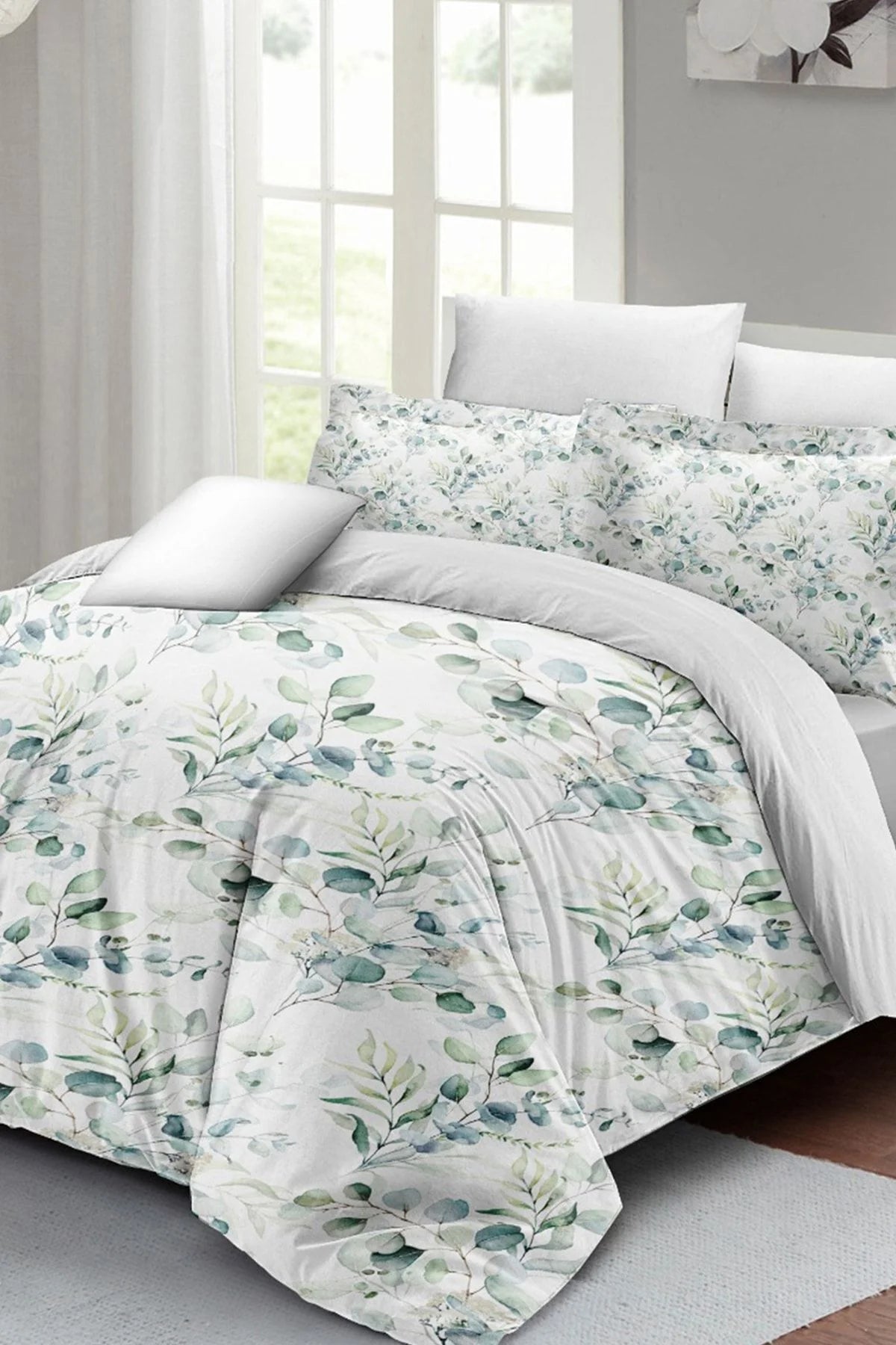 Nevresim Takımı Pamuk Saten Çift Kişilik 3D Digital Organik Natura