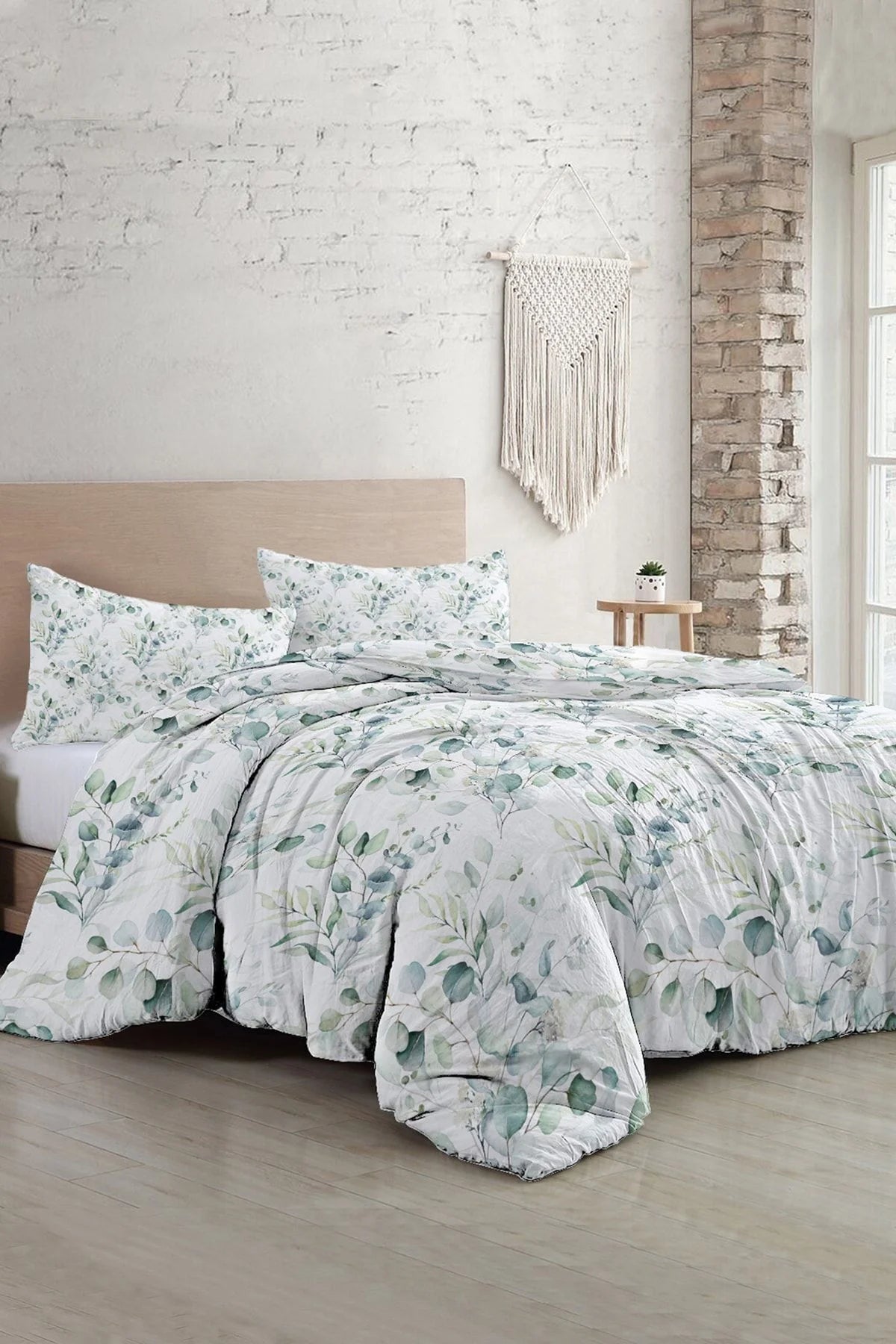 Nevresim Takımı Pamuk Saten Çift Kişilik 3D Digital Organik Natura