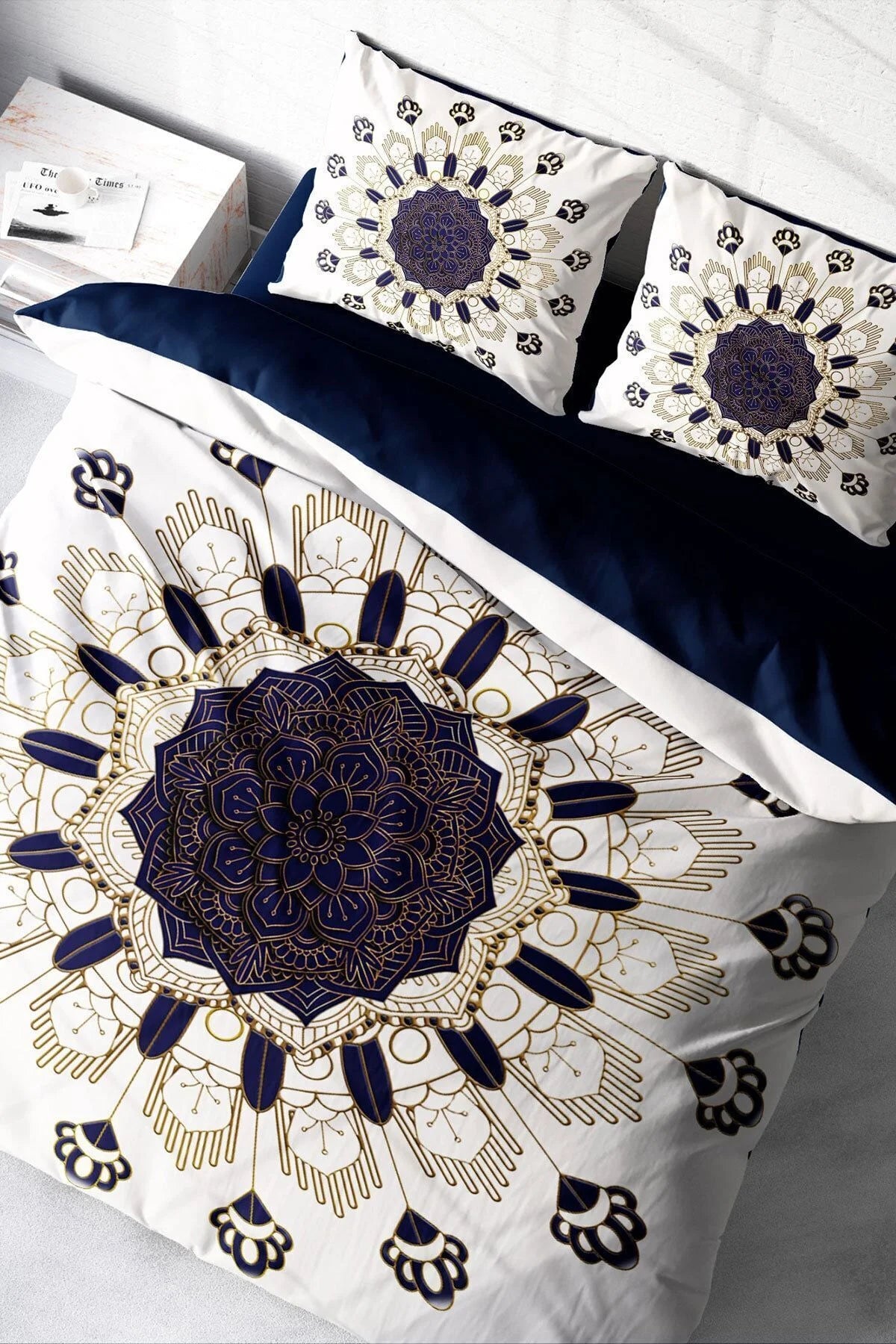 Nevresim Takımı Pamuk Saten Çift Kişilik 3D Digital Osmanlı Motifleri Iıı