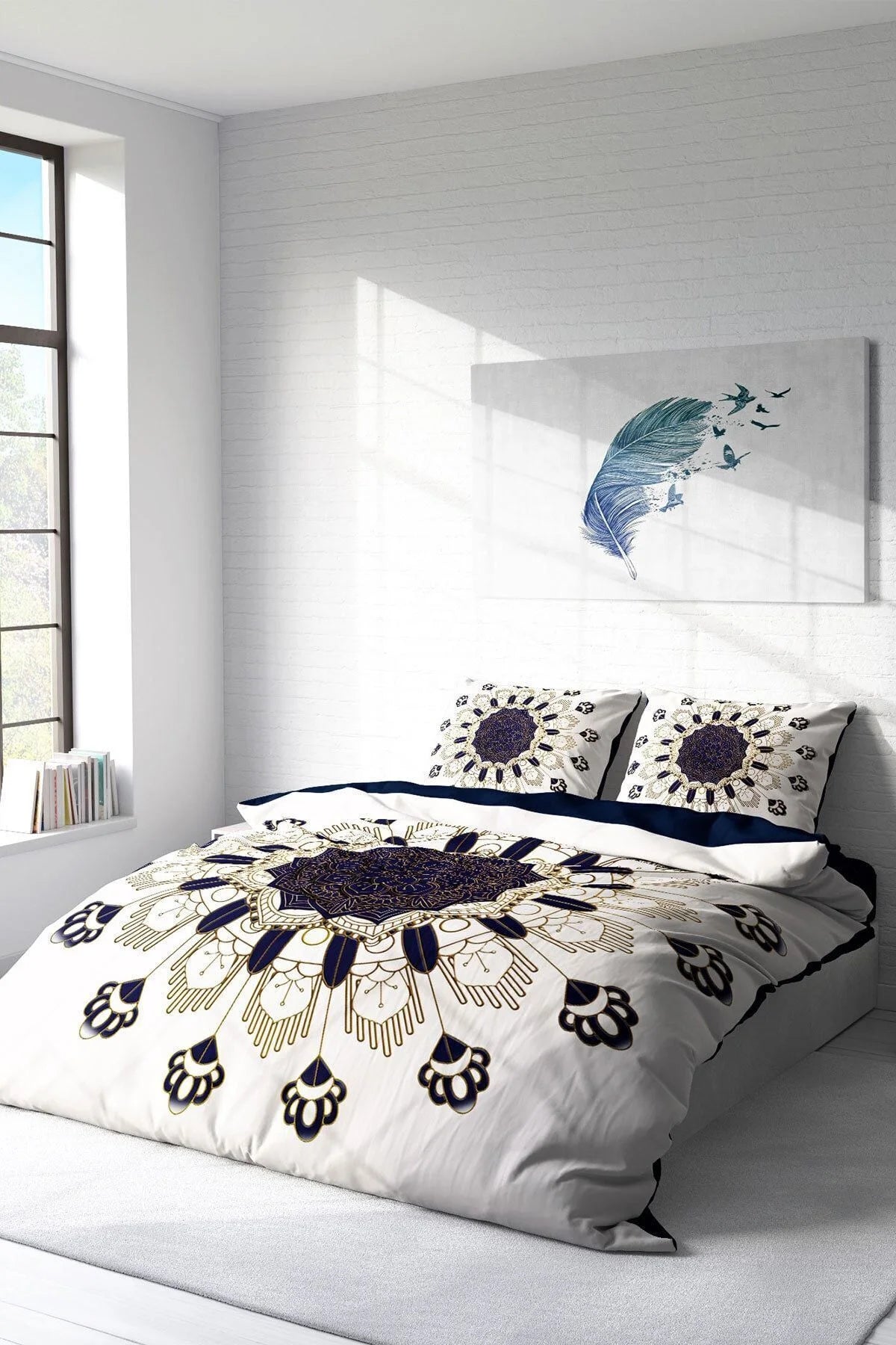 Nevresim Takımı Pamuk Saten Çift Kişilik 3D Digital Osmanlı Motifleri Iıı