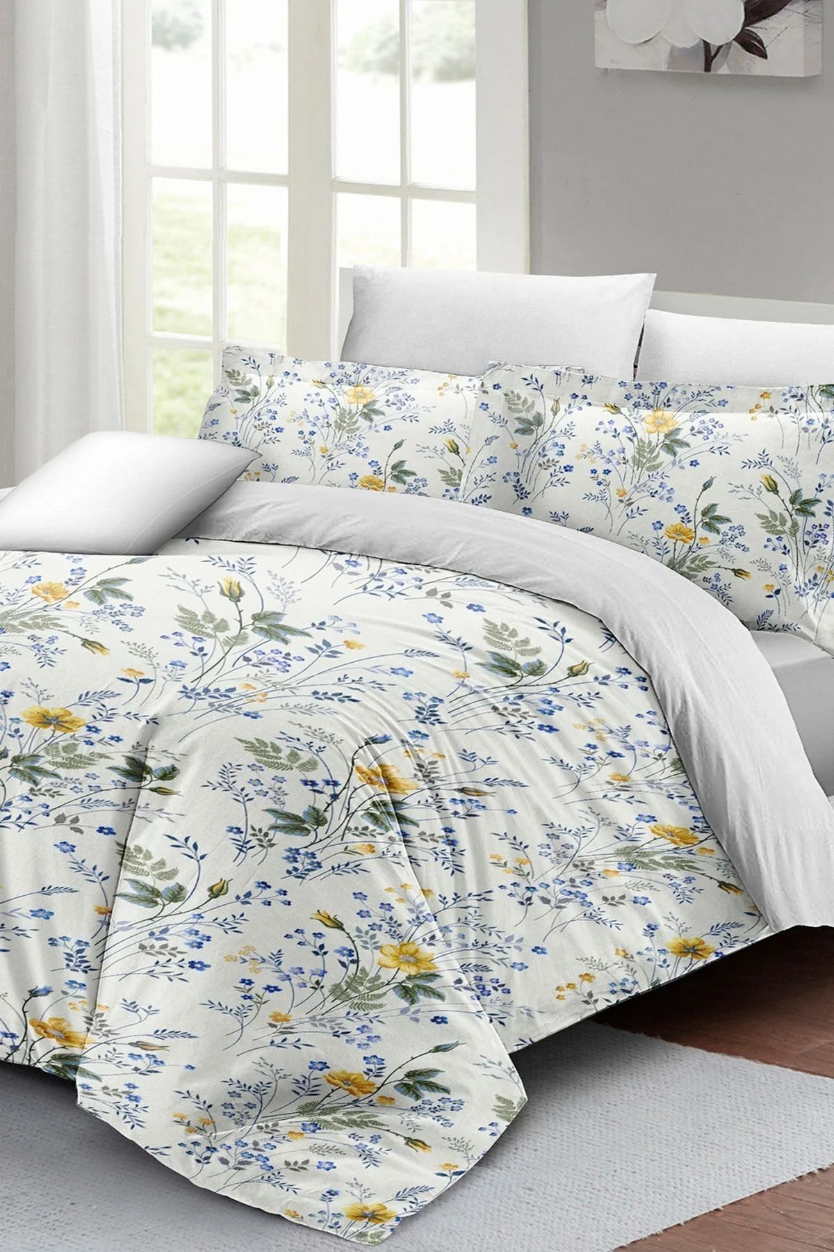 Nevresim Takımı Pamuk Saten Çift Kişilik 3D Digital Soft Strip