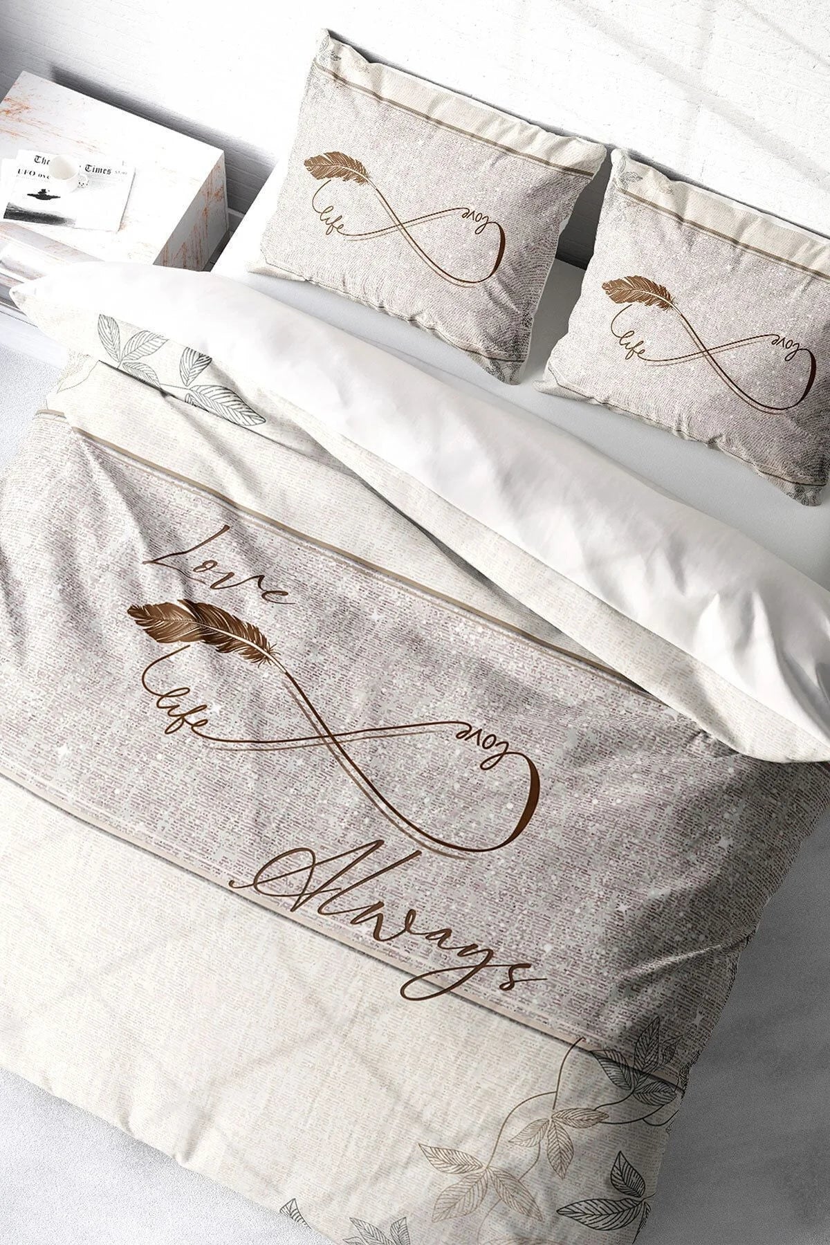 Nevresim Takımı Pamuk Saten Çift Kişilik 3D Digital Sonsuzluk