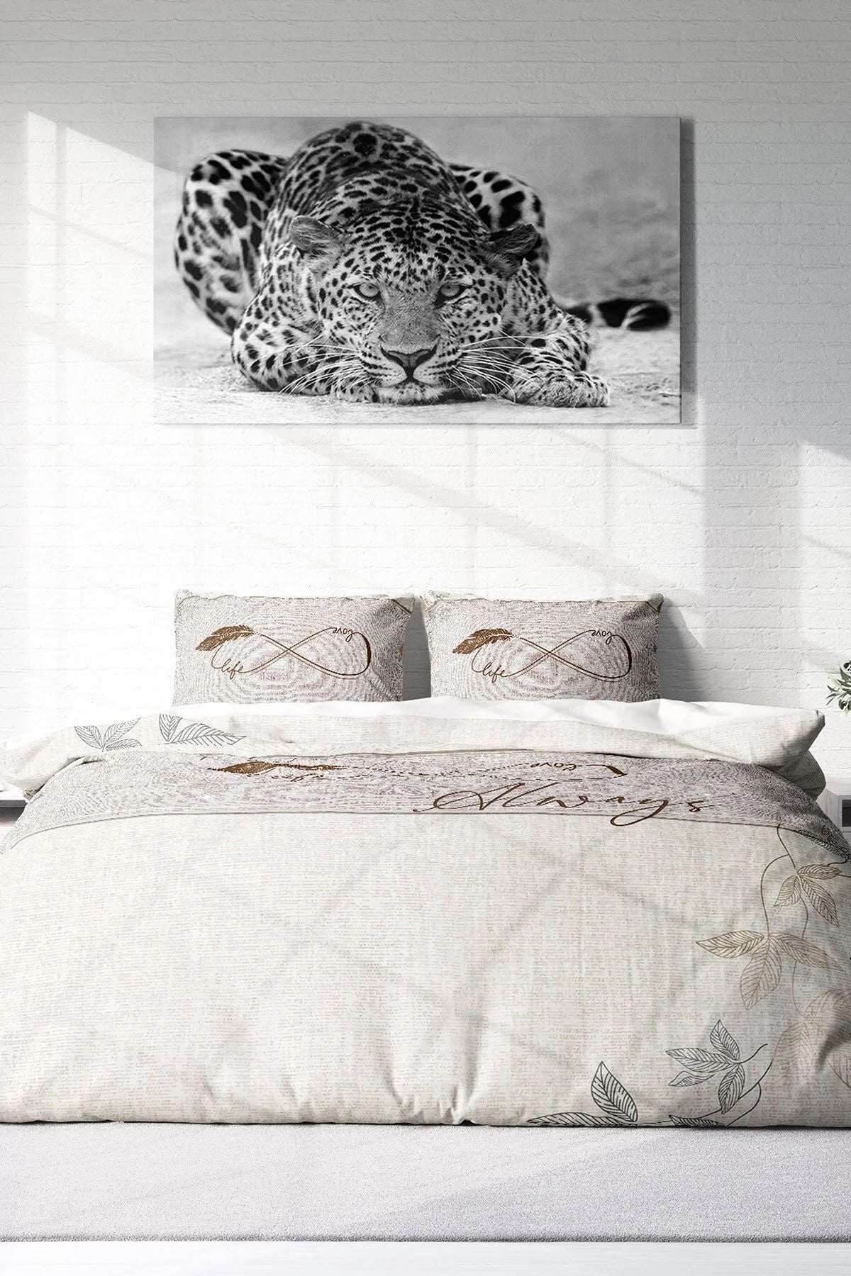 Nevresim Takımı Pamuk Saten Çift Kişilik 3D Digital Sonsuzluk