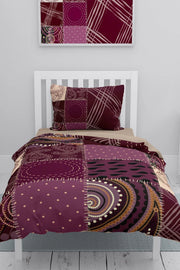 Patchwork 3D Pamuk Saten Tek Kişilik Nevresim Takımı