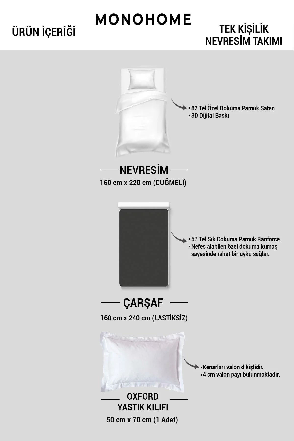 Patchwork 3D Pamuk Saten Tek Kişilik Nevresim Takımı