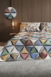 Pike Takımı Jakar Dokuma Pamuklu 3D Dijital Baskı Deep Triangle