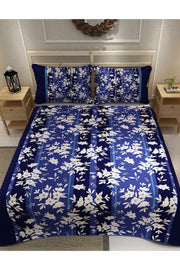 Pike Takımı Pamuklu Çift Kişilik Jakar Dokuma Yatak Örtüsü Blue Stripe