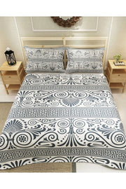 Pike Takımı Pamuklu Çift Kişilik Jakar Dokuma Yatak Örtüsü Ethnic Design