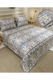 Pike Takımı Pamuklu Çift Kişilik Jakar Dokuma Yatak Örtüsü Ethnic Elephant