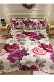 Pike Takımı Pamuklu Çift Kişilik Jakar Dokuma Yatak Örtüsü Flower Dream