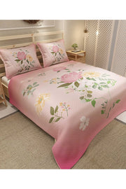 Pike Takımı Pamuklu Çift Kişilik Jakar Dokuma Yatak Örtüsü Pink Rose