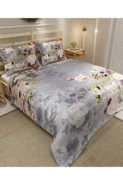 Pike Takımı Pamuklu Çift Kişilik Jakar Dokuma Yatak Örtüsü Rose Garden