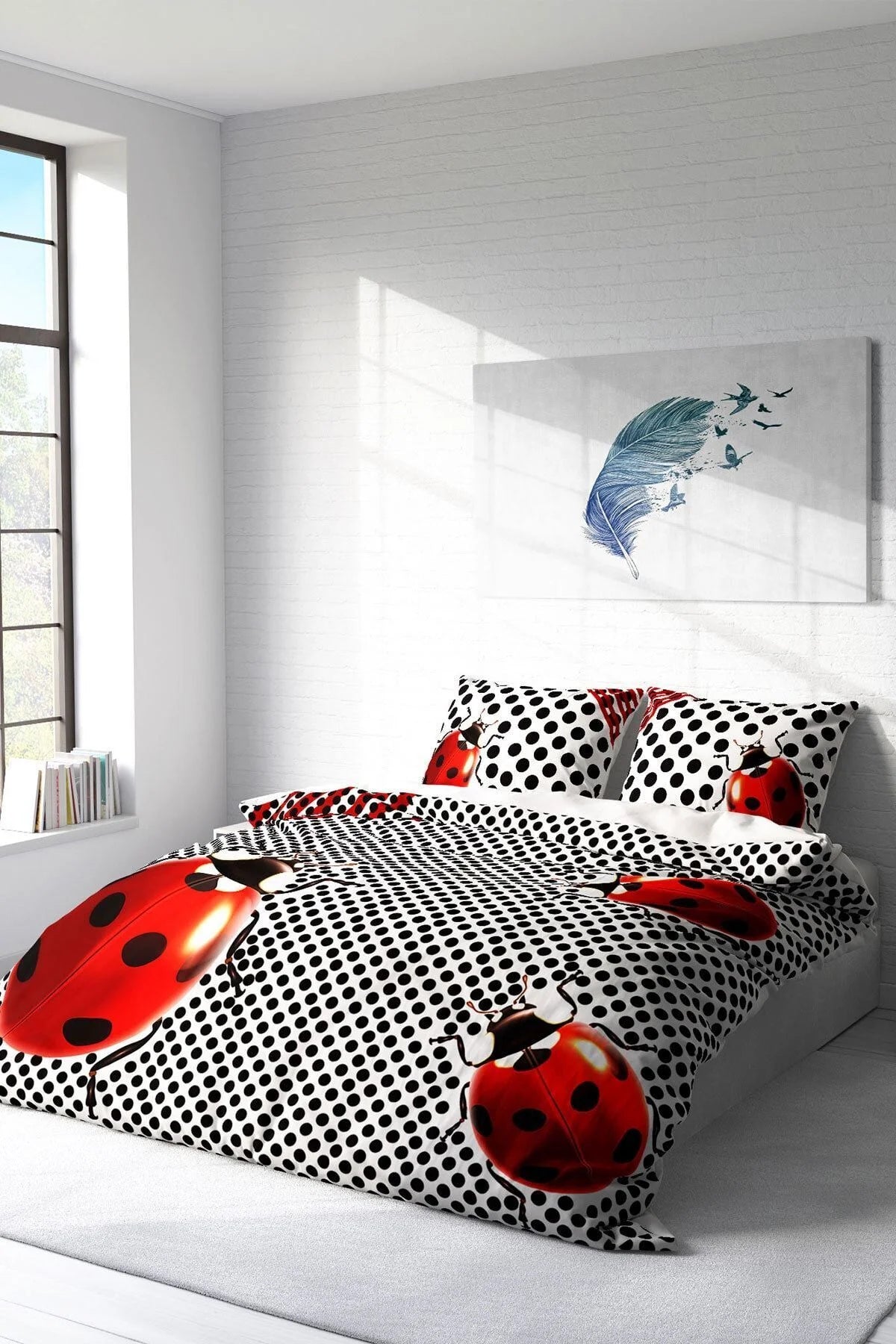 Rose Cream Naturel Çift Kişilik Nevresim Takımı