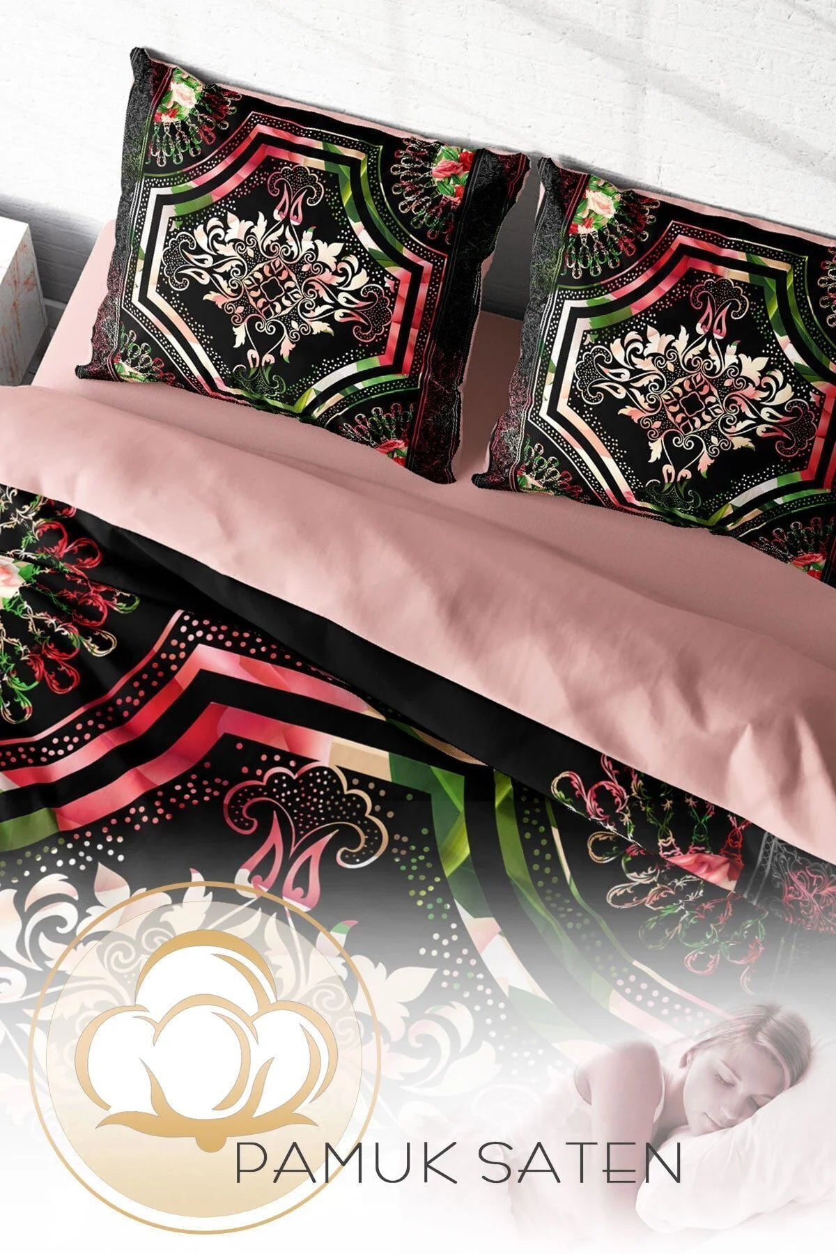 Roses Pattern 3D Tek Kişilik Nevresim Takımı