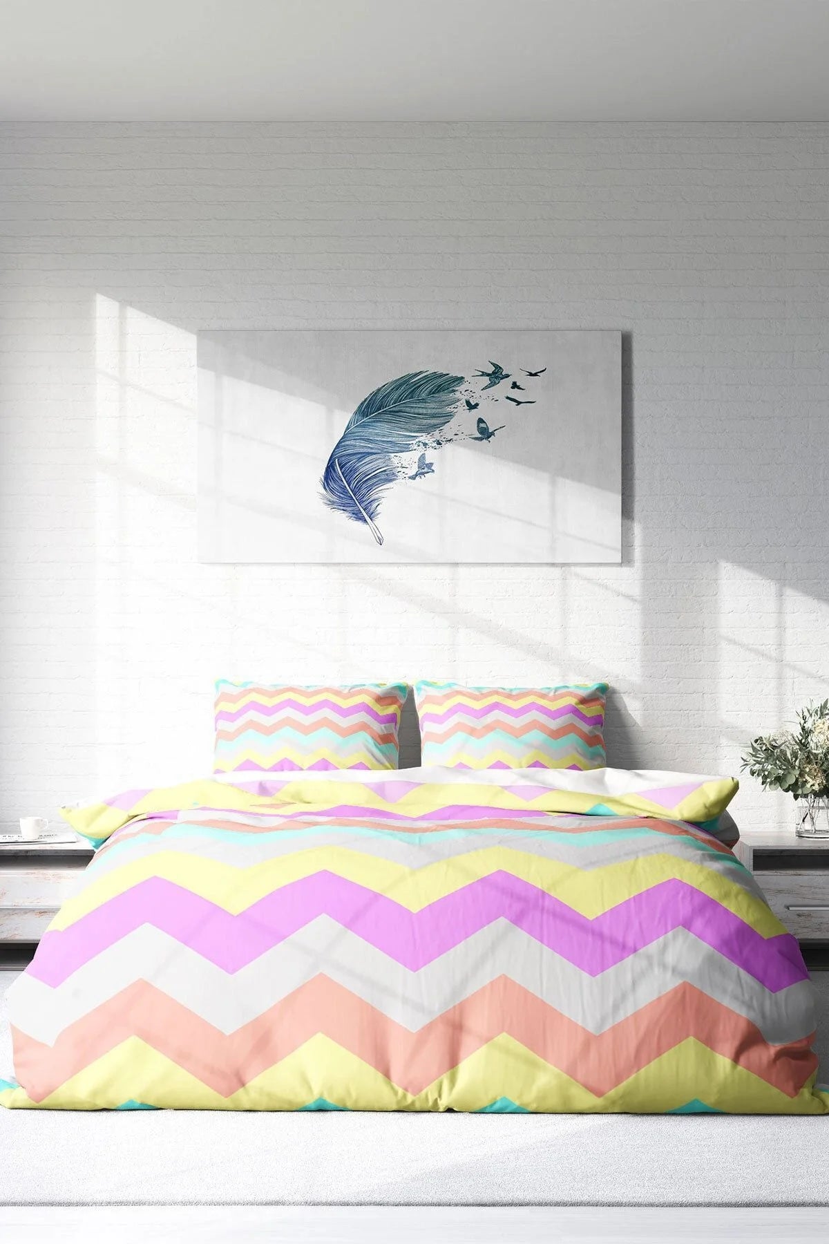 Scandnavian Modern Çift Kişilik Nevresim Takımı