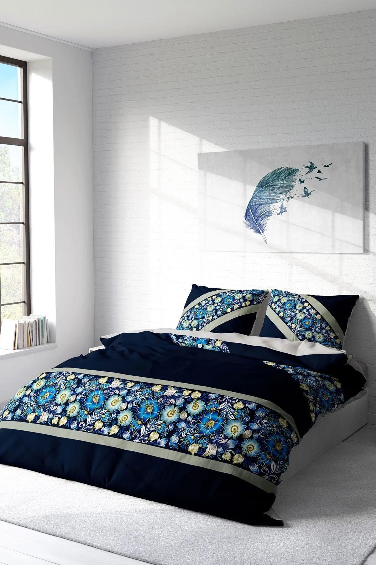 Secret Garden Naturel Çift Kişilik Nevresim Takımı