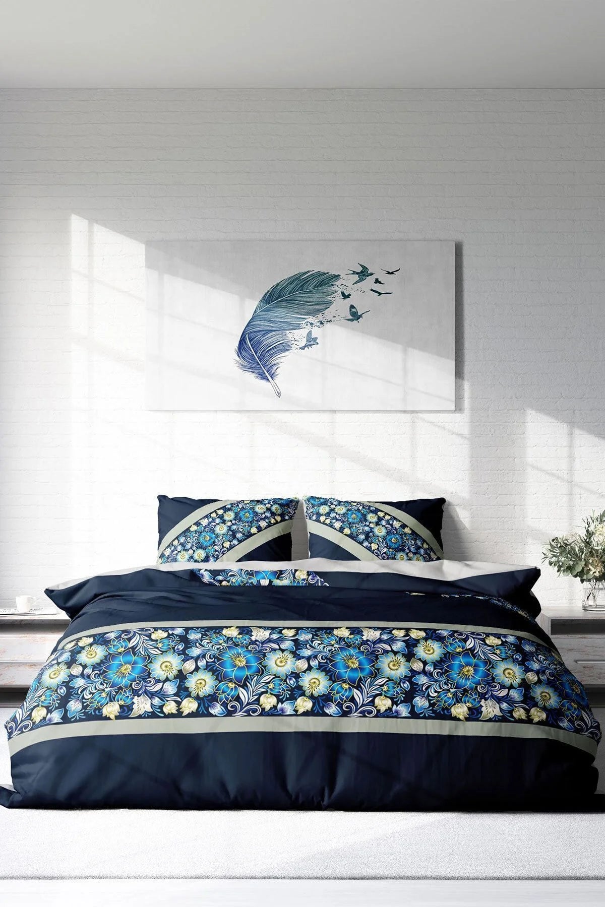 Secret Garden Naturel Çift Kişilik Nevresim Takımı